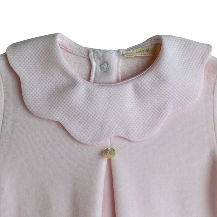 Baby Gi Baby Gi SS25 Cotton Pique Collar Babygrow - PQ50M