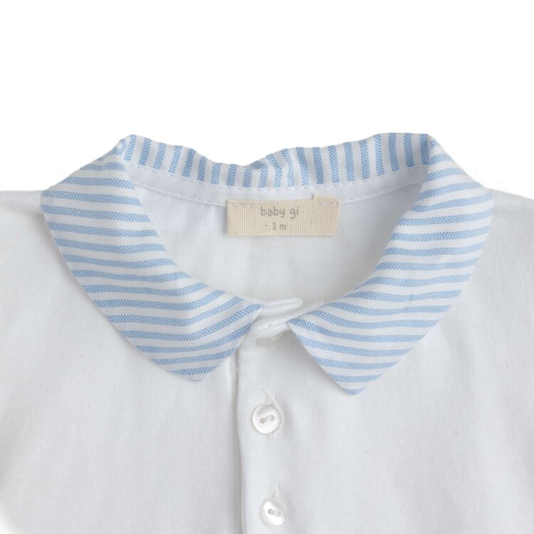 Baby Gi Baby Gi SS25 Stripe Detail Romper - SU46B