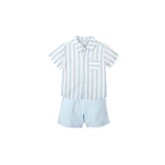 Tutto Piccolo Tutto Piccolo SS25 Stripe Shirt & Short Set - 2701