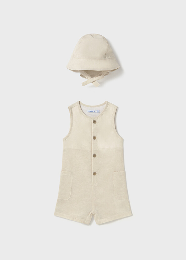 Mayoral Mayoral SS25 Dungaree & Hat - 1643