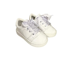 Borboleta Santina Trainer with White Ribbon Lace