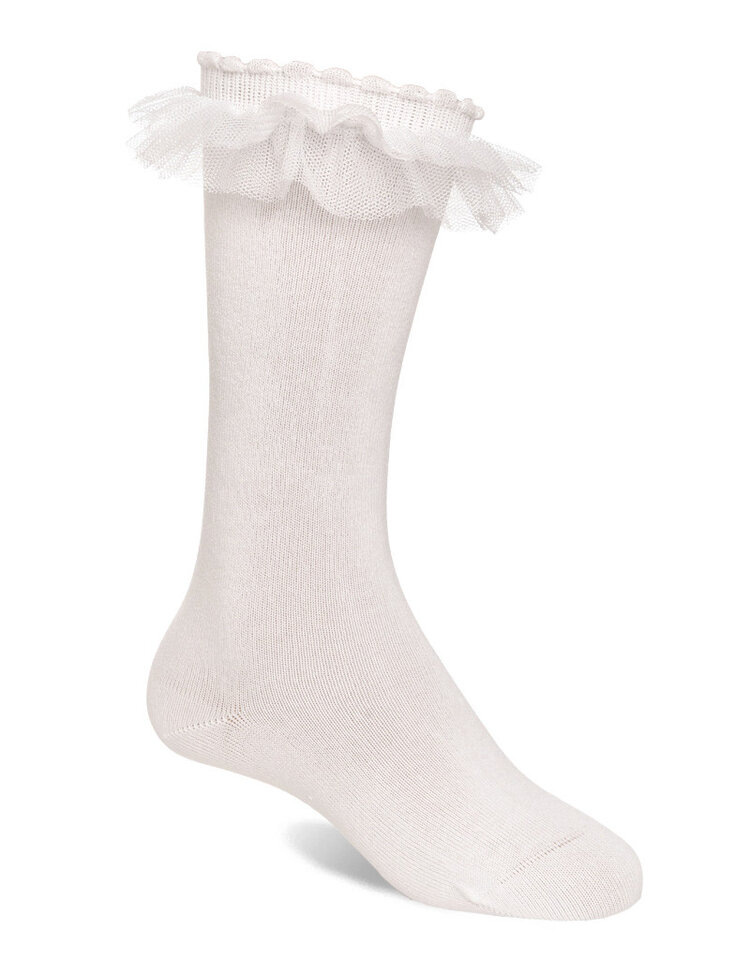 JC Socks JC Socks Bow Tulle High Sock - 57800