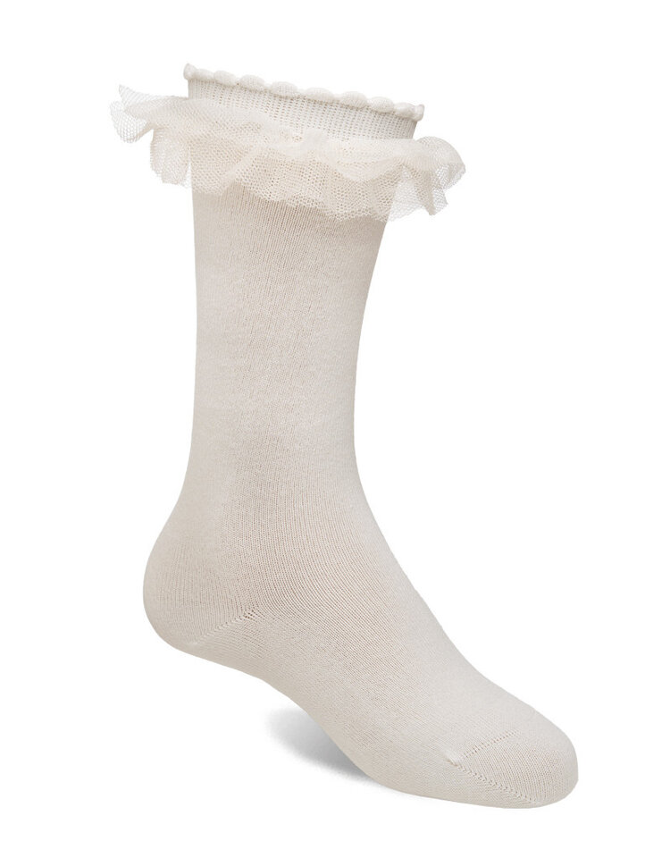 JC Socks JC Socks Bow Tulle High Sock - 57800