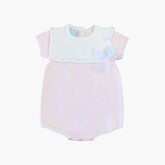 Artesania Granlei SS25- Collar Romper with Tulle Bow - 125-521