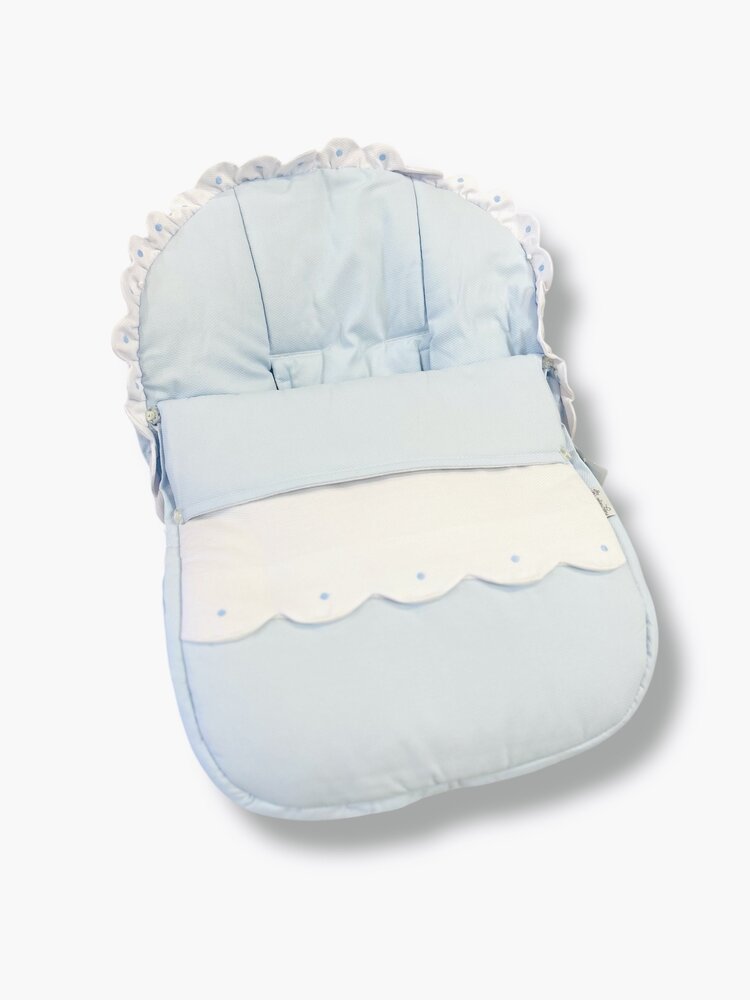 Rosy Fuentes Scallop Front Car Seat Cover- Blue