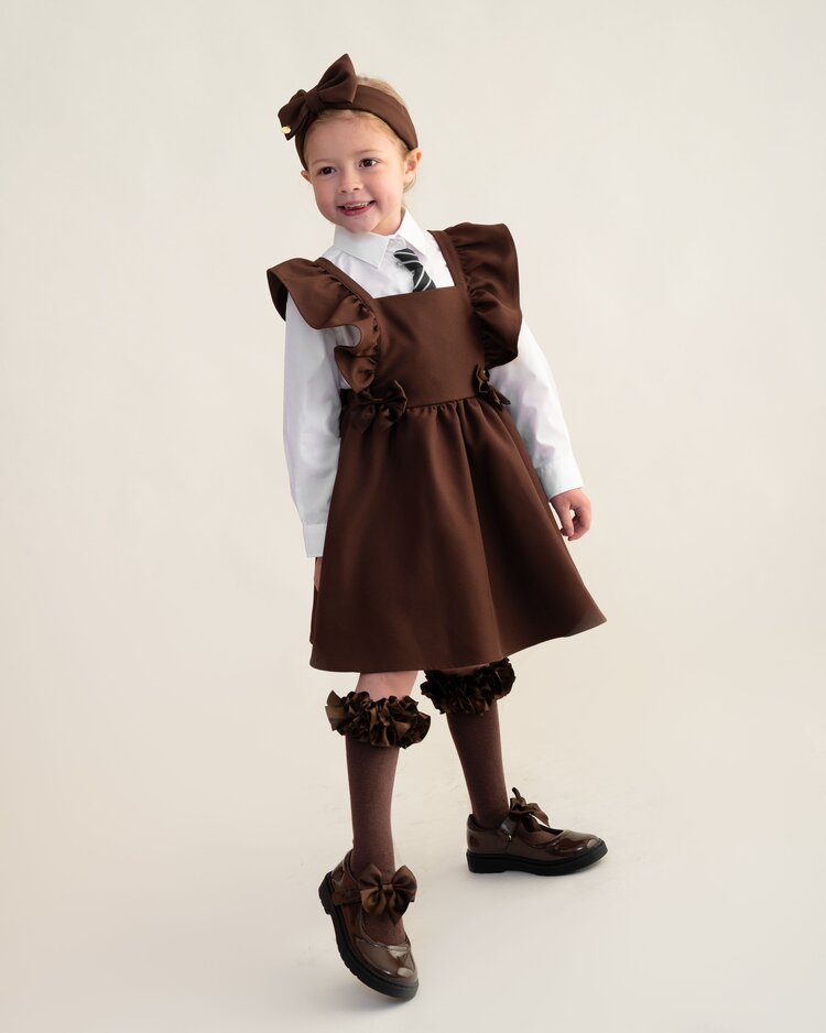 Caramelo BTS25 Flared Pinafore with Bow - 342142