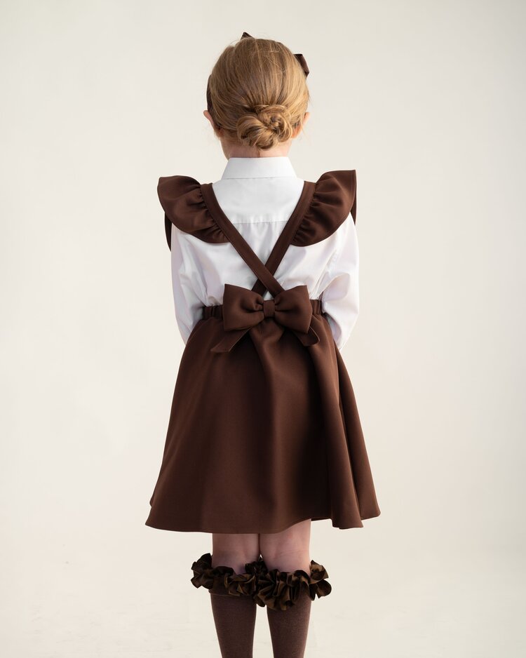 Caramelo BTS25 Flared Pinafore with Bow - 342142