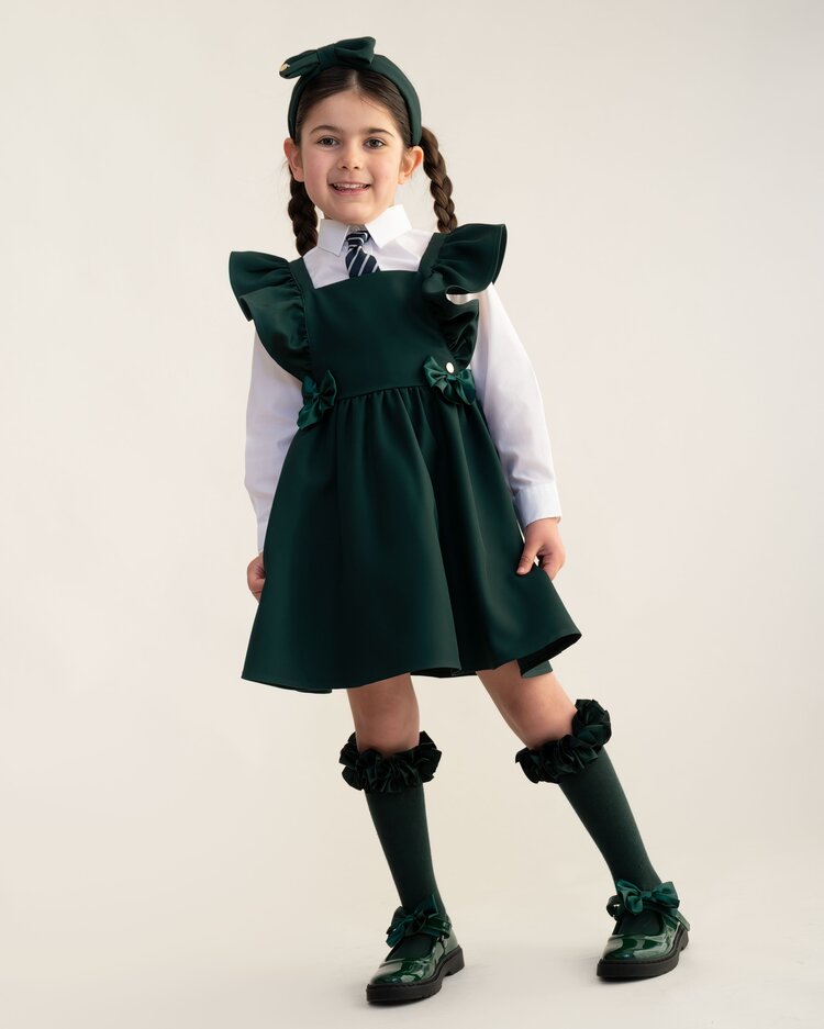 Caramelo BTS25 Flared Pinafore with Bow - 342142