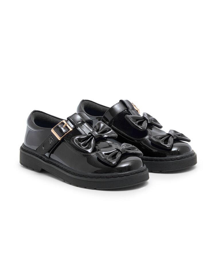 Caramelo BTS25 Double Bow School Shoes - 377102