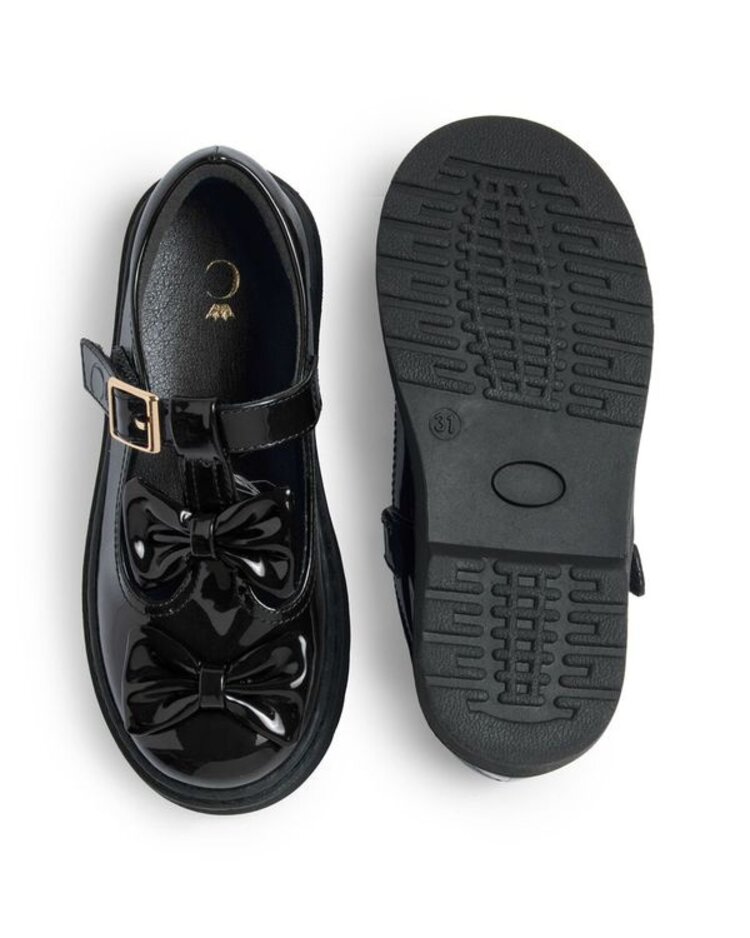 Caramelo BTS25 Double Bow School Shoes - 377102