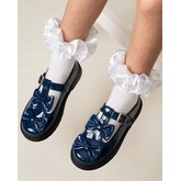 Caramelo BTS25 Double Bow School Shoes - 377102