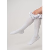 Caramelo BTS25 Ruffle Ribbon Knee High Socks - 044918