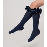 Caramelo BTS25 Ruffle Ribbon Knee High Socks - 044918