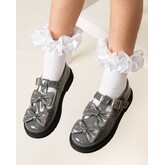 Caramelo BTS25 Double Bow School Shoes - 377102