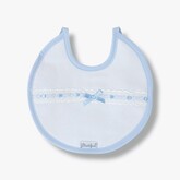Little Star Little Star Lace Trim Bib - Blue