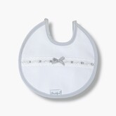 Little Star Little Star Lace Trim Bib - Grey