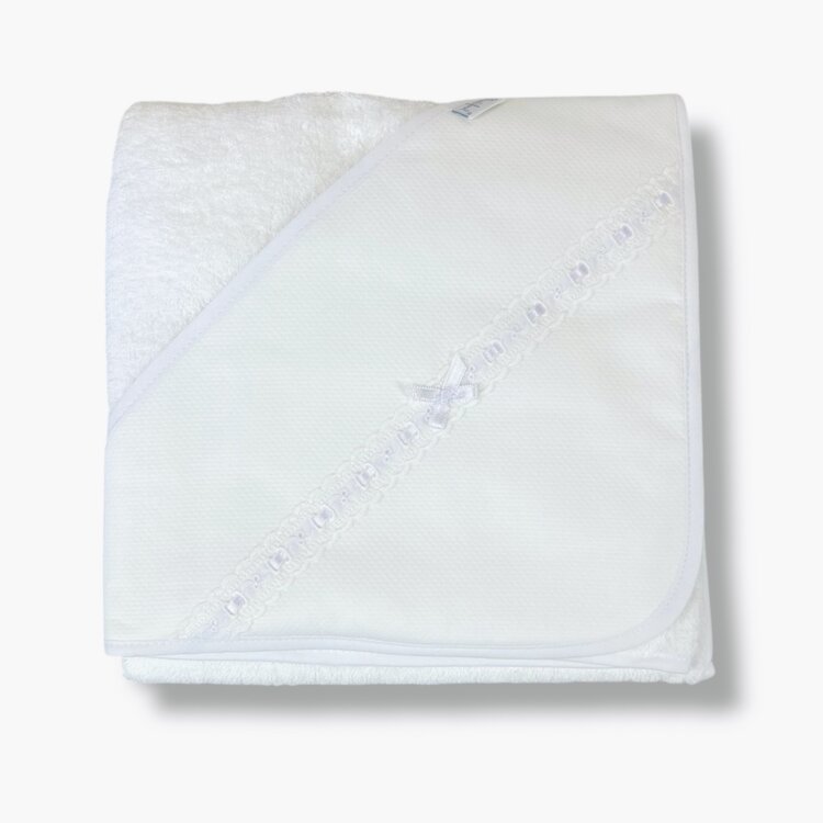 Little Star Little Star Hooded Towel - White