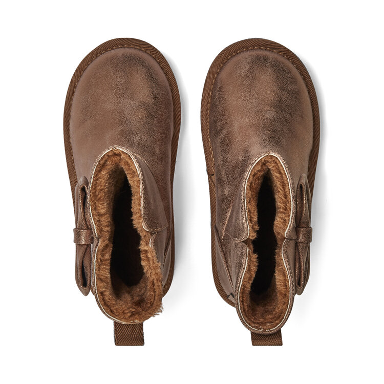 ADee A*Dee AW25 Bowtiful Faux Suede Boot - Chocolate Brown