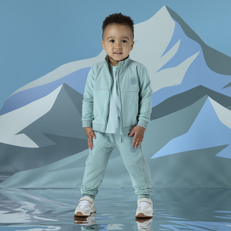 Mitch and Son Mitch & Son AW25 Jonathan Melange/Nylon Zipper Tracksuit