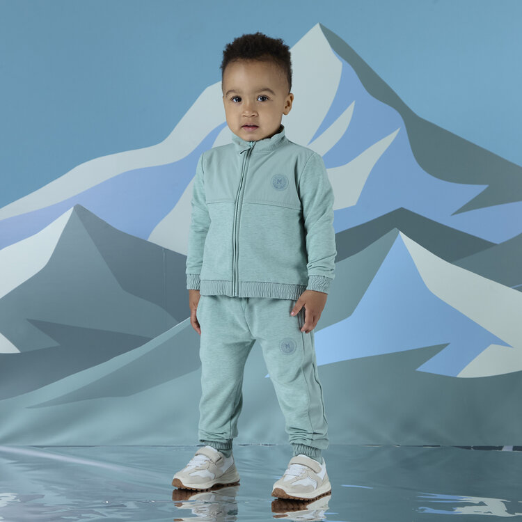 Mitch and Son Mitch & Son AW25 Jonathan Melange/Nylon Zipper Tracksuit