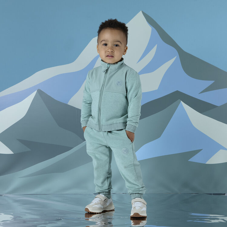 Mitch and Son Mitch & Son AW25 Jonathan Melange/Nylon Zipper Tracksuit