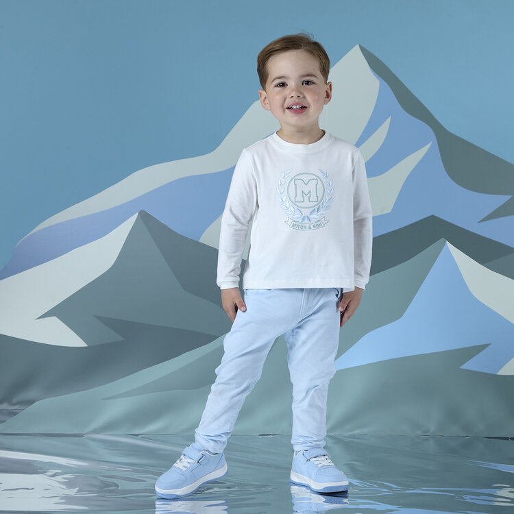 Mitch and Son Mitch & Son AW25 Jonah Crest Long Sleeve Top
