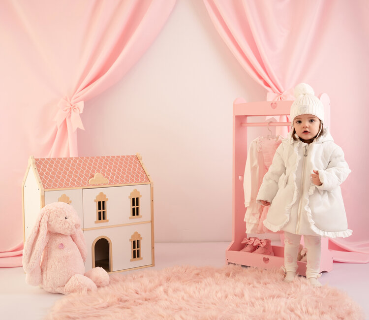 Little A Little A AW25 Kaia Heart Puff Hooded Jacket