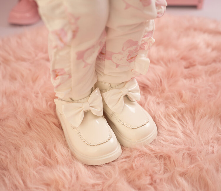 Little A Little A AW25 Bowe Bow Boot - Snow White
