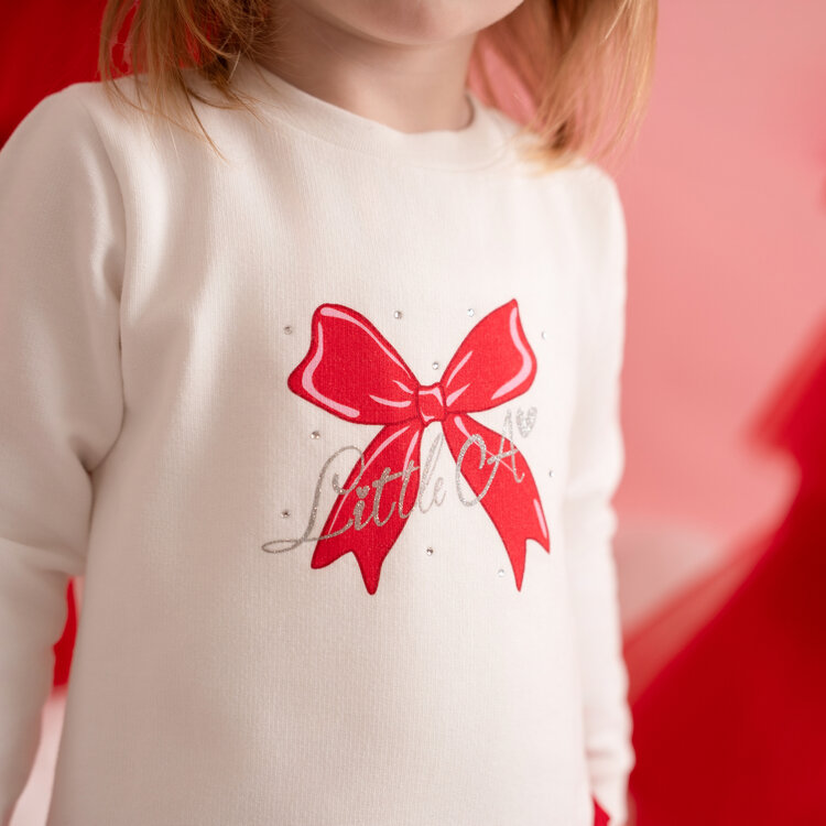 Little A Little A AW25 Katrina Bow Frill Sweat Dress