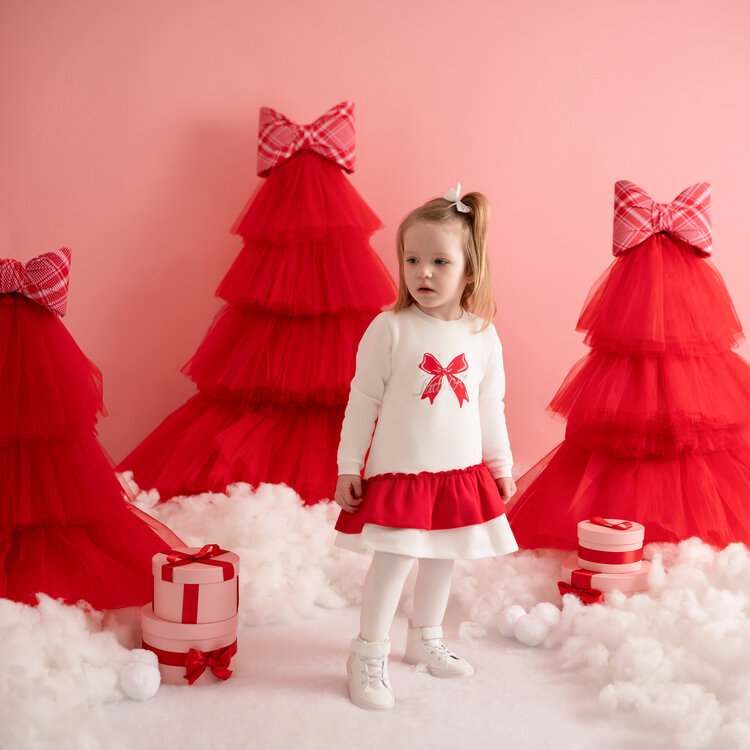 Little A Little A AW25 Katrina Bow Frill Sweat Dress