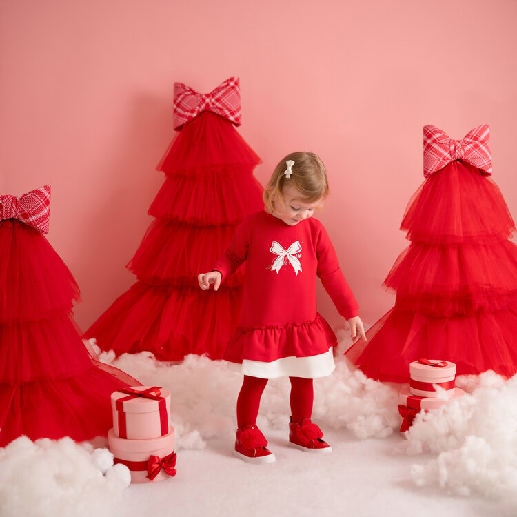 Little A Little A AW25 Katrina Bow Frill Sweat Dress