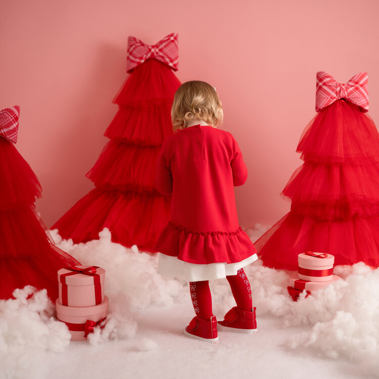 Little A Little A AW25 Katrina Bow Frill Sweat Dress