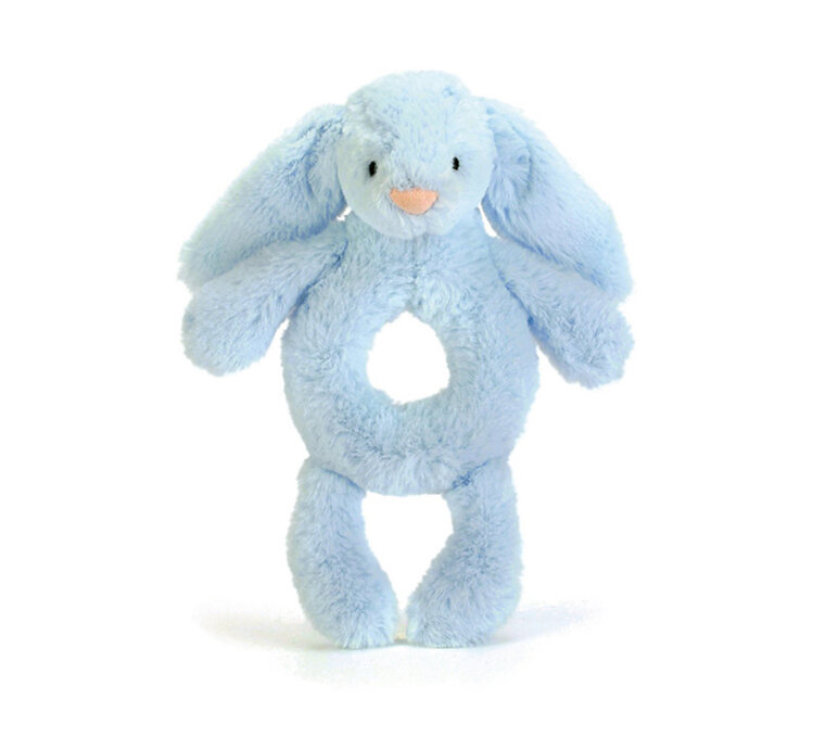 Jellycat Bashful Bunny Ring Rattle Pale Blue