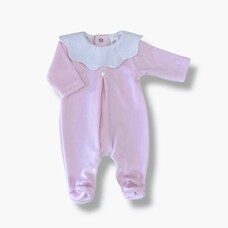 Little Star Little Star AW25 Scallop Velour Babygrow - SG95-V