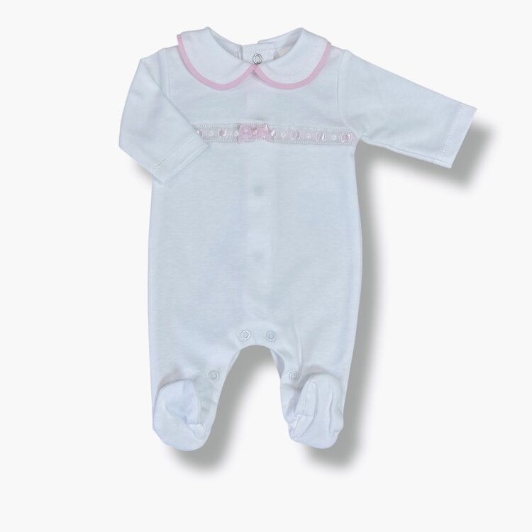 Little Star Little Star AW25 Lace Detail Babygrow - SG145