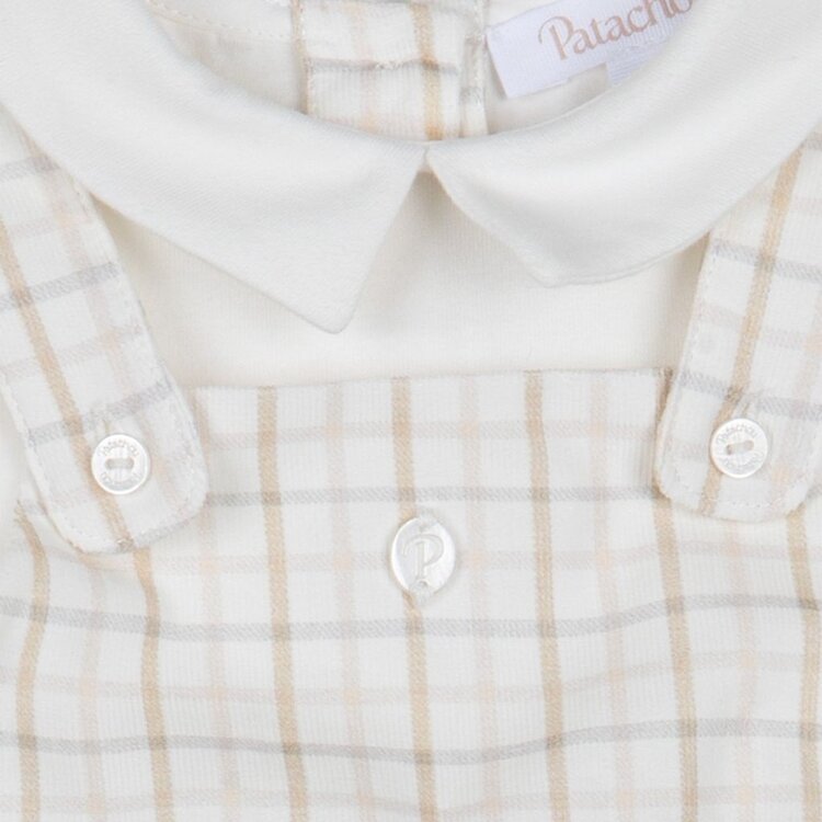 Patachou Patachou AW25 Check Long Dungaree Set - 3016