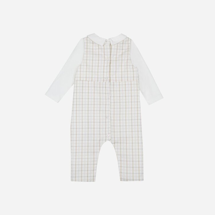 Patachou Patachou AW25 Check Long Dungaree Set - 3016