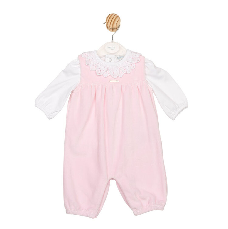 Mintini Mintini AW25 Velour Dungaree Set - MB6752