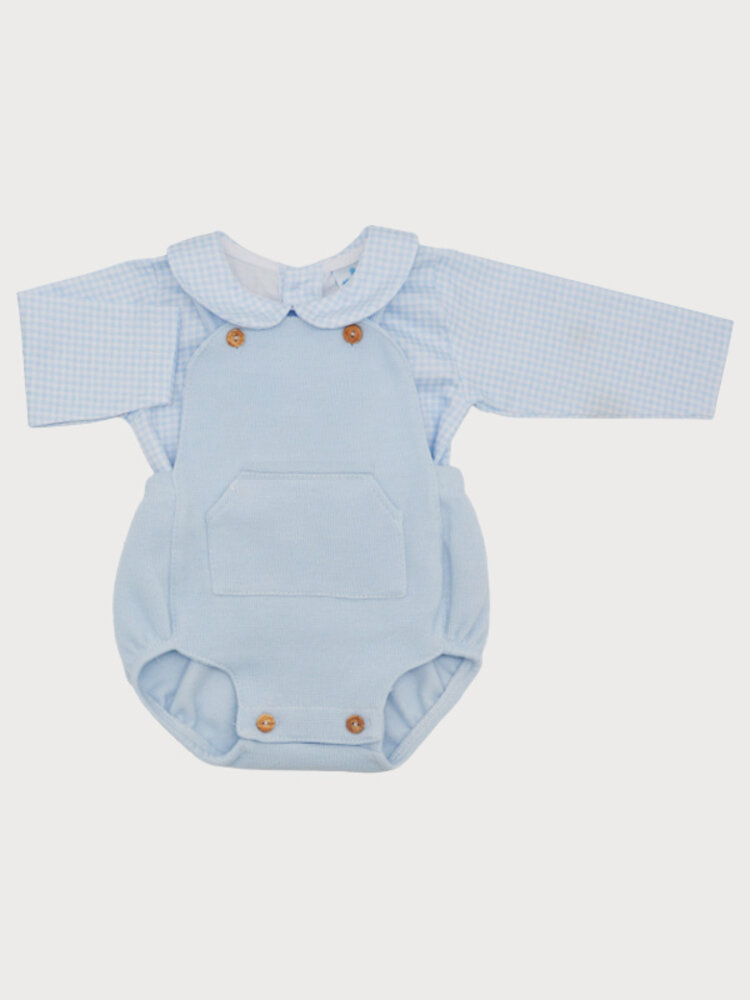 Sarah Louise Sardon AW25 Gingham Dungaree Set - 025CB-640