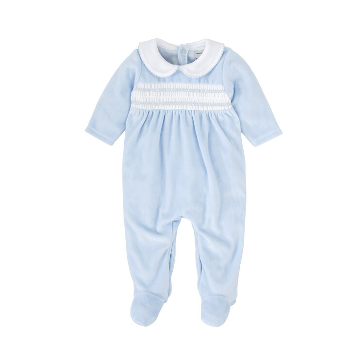 Babidu Babidu AW25 Velour Smocked Babygrow - 10906