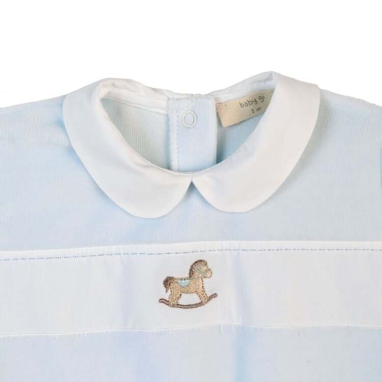Baby Gi Baby Gi AW25 Velour Rocking Horse Babygrow - RH51B