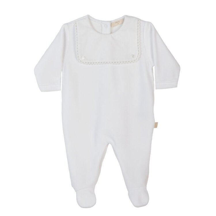Baby Gi Baby Gi AW25 Velour Bib Babygrow - BG543