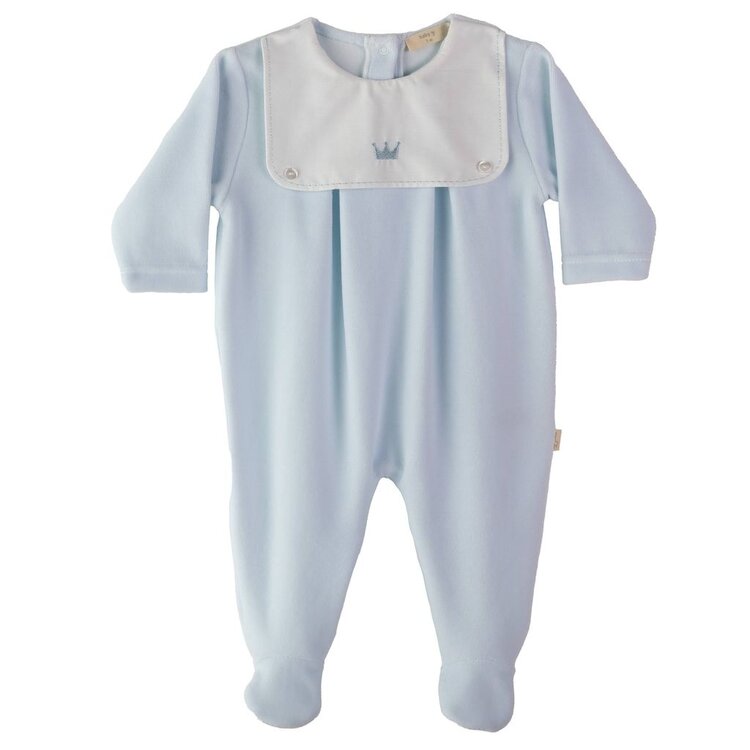 Baby Gi Baby Gi AW25 Little Royals Velour Babygrow - RY54