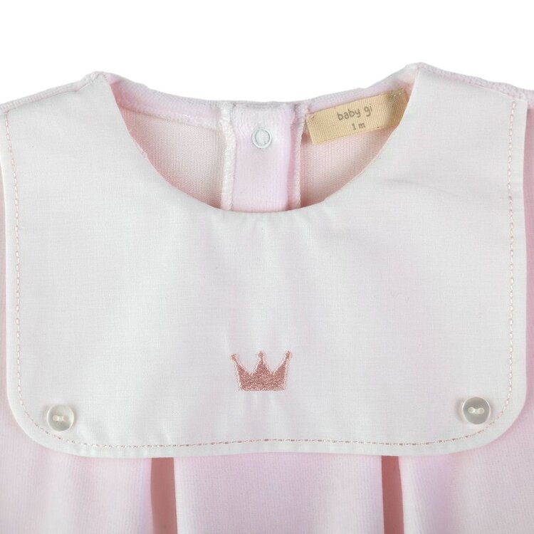 Baby Gi Baby Gi AW25 Little Royals Velour Babygrow - RY54