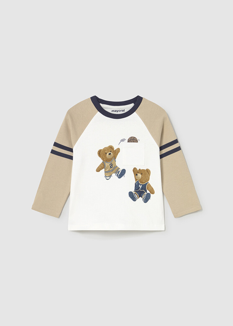 Mayoral Mayoral AW25 Bear Long Sleeve Top - 2059