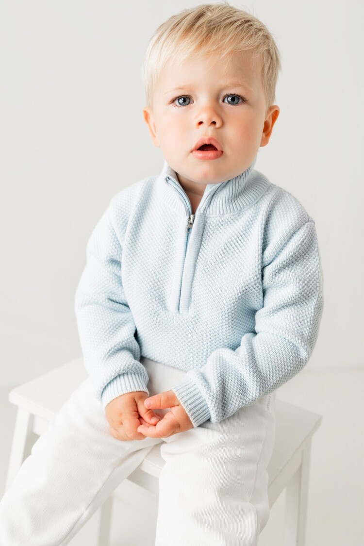 Pastels & Co Pastels & Co AW25 Ellis Half Zip Knit Top - PA313K