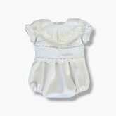 Fofettes AW25 Girls Lace Collar Velvet Romper