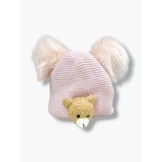 Meia Pata Meia Pata Fuzzy Bear Double Pom Hat AW24