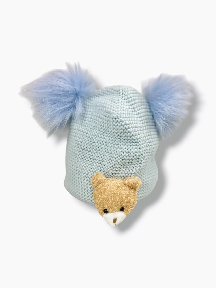 Meia Pata Meia Pata Fuzzy Bear Double Pom Hat AW24