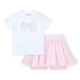 ADee A*Dee SS26 Rose Diamante Bow Skort Set